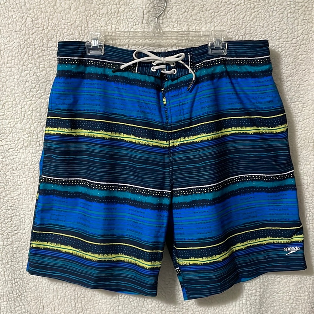 Mens Speedo Blue Swim Trunks
